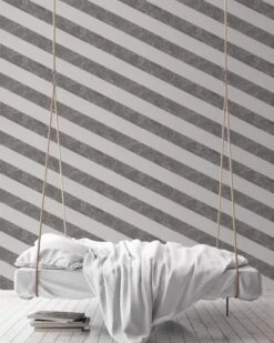 A.S. Creation AS Creation MICHALSKY - Papier Peint à Rayures Marbrées - Natuursteen - Gris Blanc Argenté - 1005 X 53 Cm -Décoration d'intérieur 960x1200