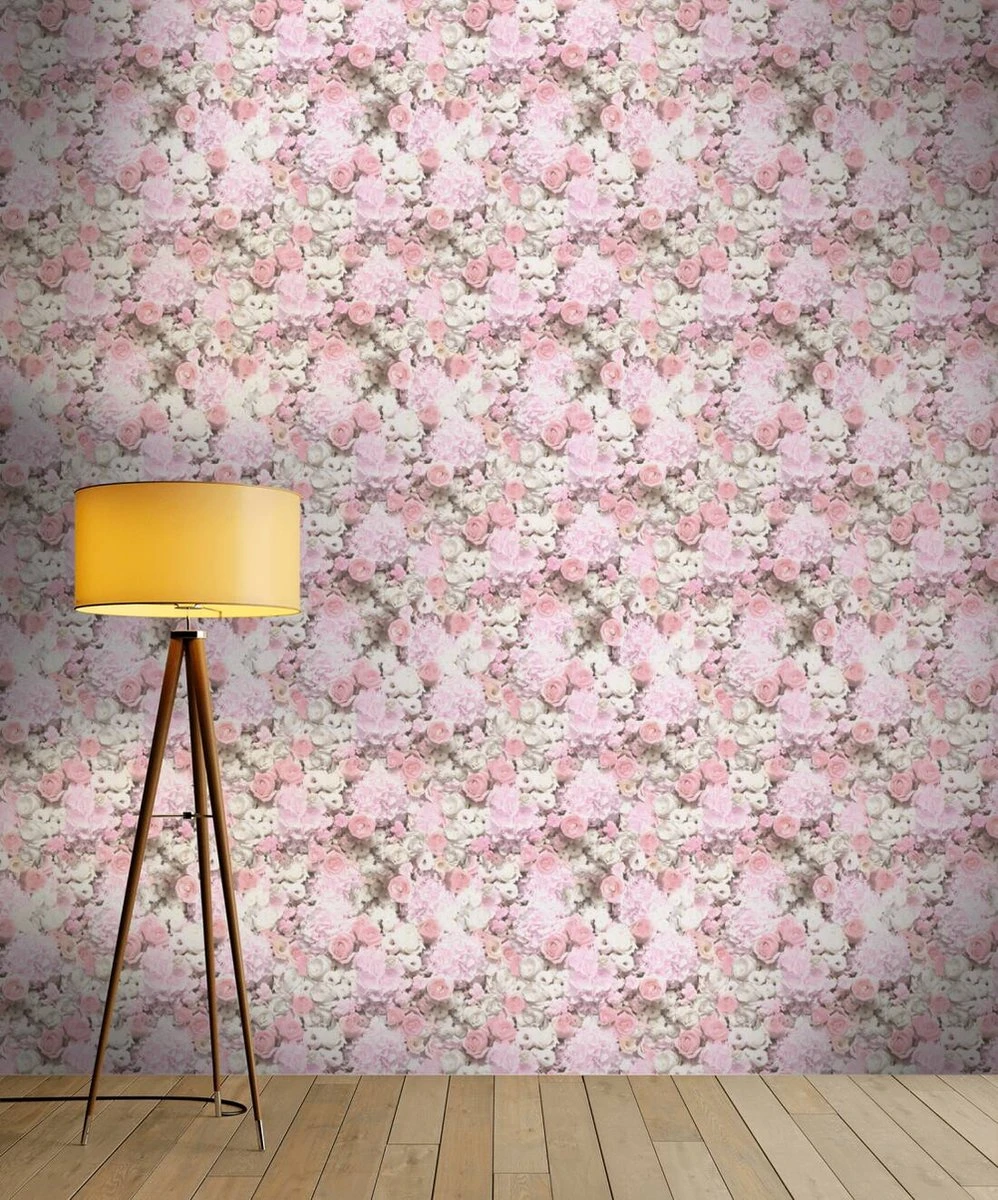 A.S. Creation AS Creation Trendwall 2 - PAPIER PEINT FLORAL ROMANTIQUE - Roses Et Hortensias - Blanc Rose - 1005 X 53 Cm 7 A.S. Creation AS Creation Trendwall 2 - PAPIER PEINT FLORAL ROMANTIQUE - Roses Et Hortensias - Blanc Rose - 1005 X 53 Cm – Image 7