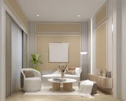 A.S. Creation Peinture Murale Premium Beige - PURO C8008 Safran Lisse -Décoration d'intérieur DD126118 3