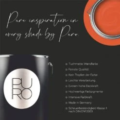 A.S. Creation Peinture Murale Premium Rouge Orange - PURO C9006 Orange Poussiéreux -Décoration d'intérieur as creation innen farbe dd126157 wandfarbe