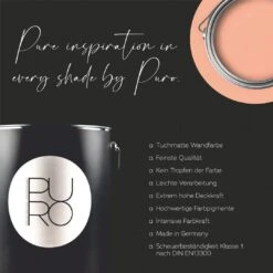 A.S. Creation Peinture Murale Premium Rose - PURO C9012 Divers Abricot -Décoration d'intérieur as creation innen farbe dd126175 wandfarbe