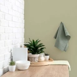 A.S. Creation Peinture Murale Vert Soie Mat - THE COLOR KITCHEN Warm Wasabi -Décoration d'intérieur as creation wandfarbe farbe the color kitchen dd125600 ambiente5